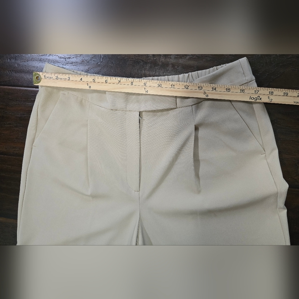 Loft Womens High Rise Straight Khacki Casual Pants Size Large - Picture 5 of 12
